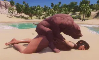 Puta culona follada por detrás por Piggy Monster - Hentai GIF