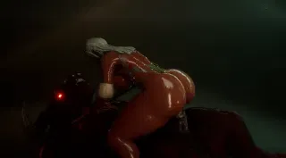 Big Ass Slut riding on a Huge Minotaur's Dick - Hentai GIF