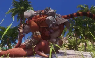 عاهرة كبيرة الحجم دمرت ومضاجعة ومملوكة من قبل Great Tiger #17 - Hentai GIF