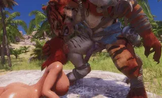 عاهرة كبيرة الحجم دمرت ومضاجعة ومملوكة من قبل Great Tiger #18 - Hentai GIF