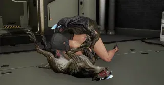 Người phụ nữ ngực to bị hai quái vật nhỏ hiếp dâm. - GIF Hentai