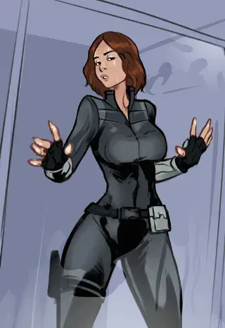 Black Widow nude - Hentai GIF