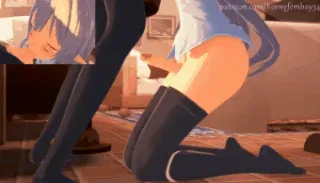 الجنّي المتخنث يحب أن يمص قضيب الفمبوي - GIF هنتاي