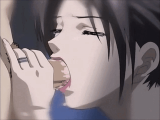 Cô gái hentai bú cặc - GIF Hentai