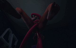 Una chica guapa del barrio se encuentra con el monstruo tentáculo n.º 4. - GIF Hentai