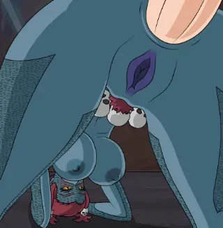 Mystique's ass rammed balls deep by thick cock - Hentai GIF