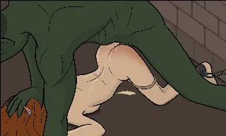 Орк использует своего эльфийского раба - Хентай GIF