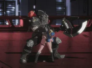 Police Slut with Huge Tits fucked from behind - Hentai GIF