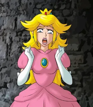 Princess Peach busting them titties out - Hentai GIF