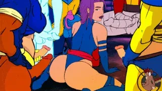 Psyloch a punto de que le llenen todos los agujeros - GIF Hentai