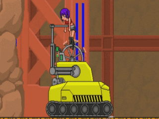 ساي تتعرض للاغتصاب من قبل روبوت تنظيف ضخم وتصل إلى ذروتها 2/3 - GIF هنتاي