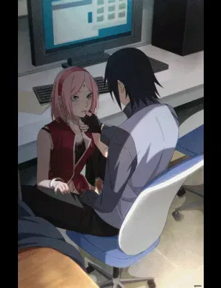 Sasuke and Sarada sweet sex - Hentai GIF