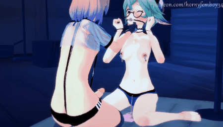 Venti y Sucrose, juegos BDSM (Genshin Impact) - GIF Hentai
