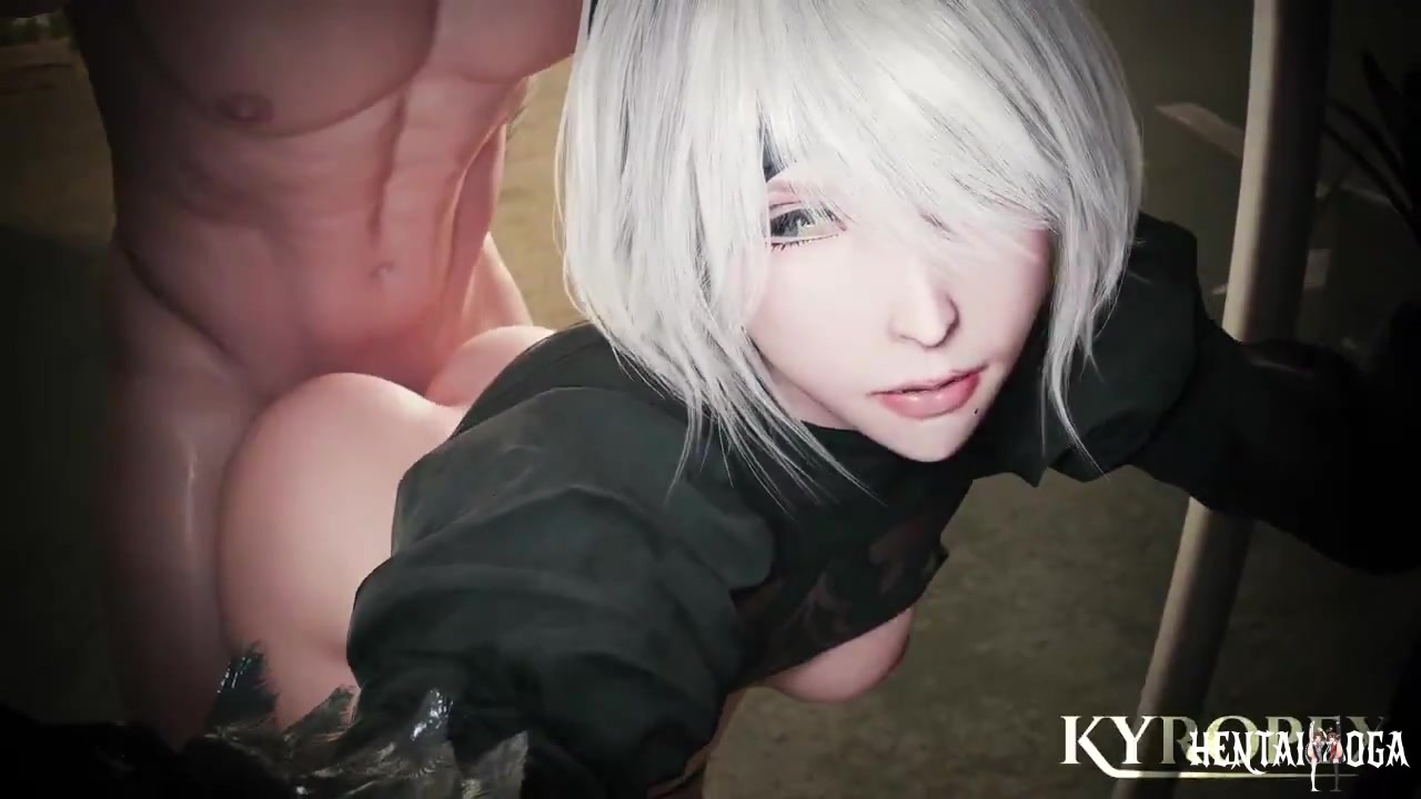 2B feeling great from behind - hentai porn - Hentai Video
