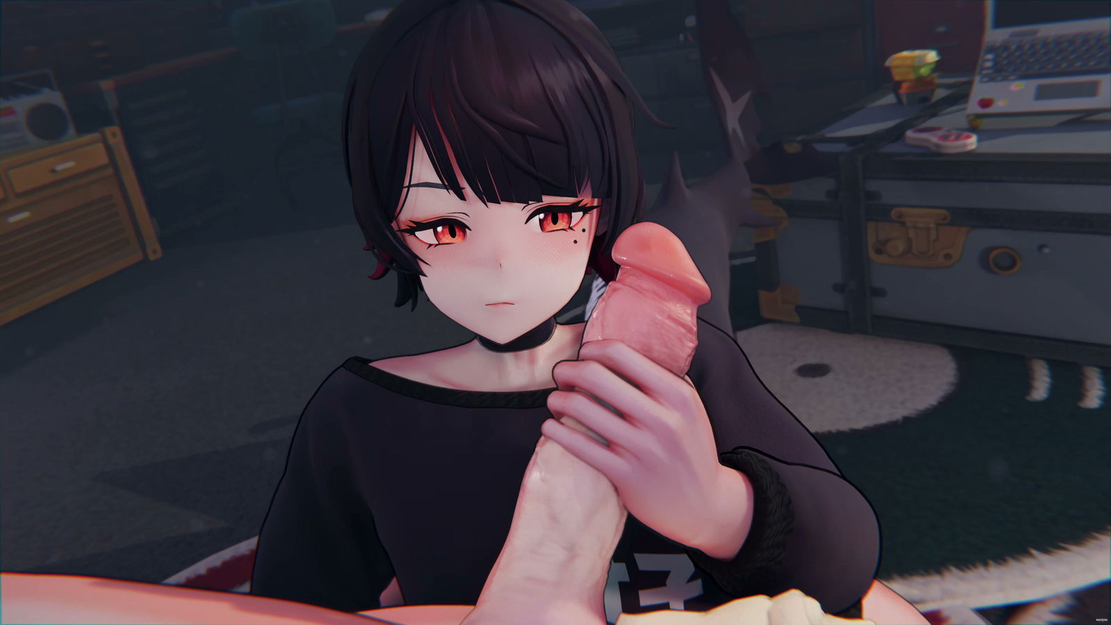 (4K) (Short) Ellen Oral Handjob (StarryMomoko) - hentai porno - Video Hentai