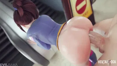 شخصية «D.va» من الأكاديمية تتعرض للهزيمة الساحقة - هنتاي بورن - فيديو هنتاي