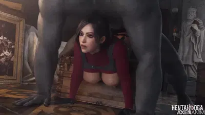 Ada Wong disodok dari belakang oleh Mr X - hentai porno - Video Hentai