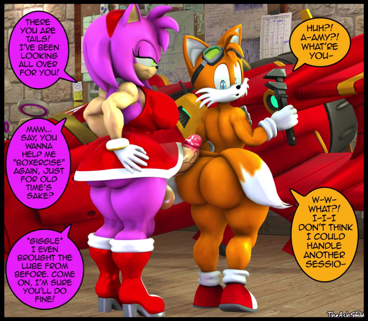 SOCIOS DE ENTRENAMIENTO DE AMY (TheAshSFM y KaiArtz) - hentai porno - Video Hentai