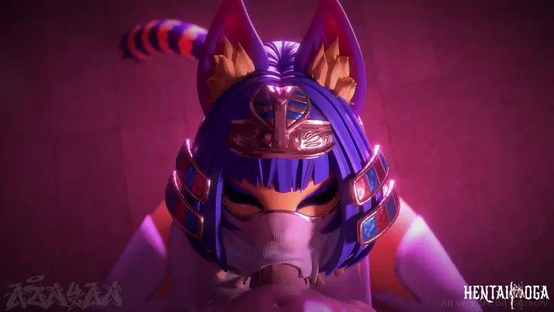 Ankha face mask fellatio
