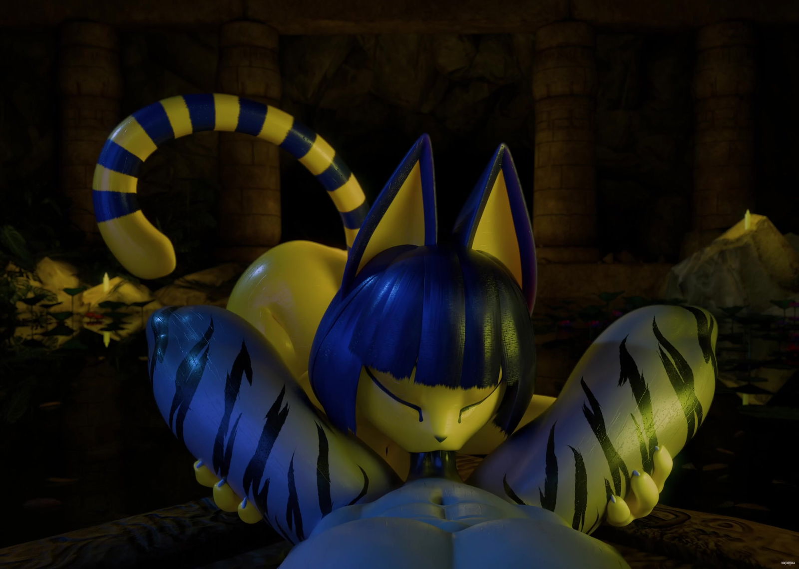 Ankha POV Blowjob - hentai porn - Hentai Video