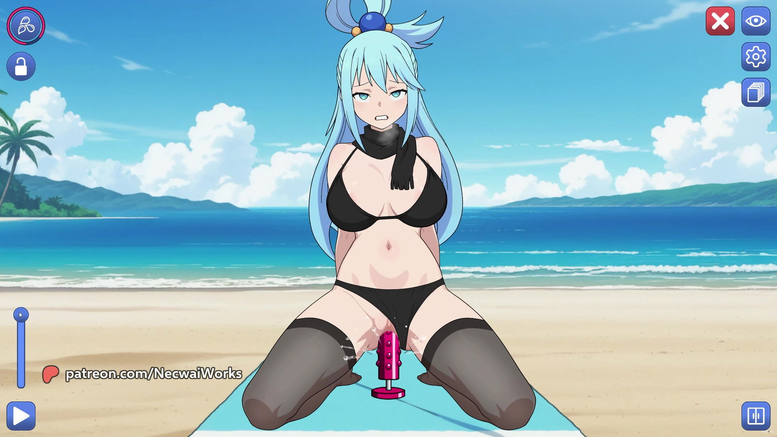 Aqua - Solo dildo - hentai porn - Hentai Video