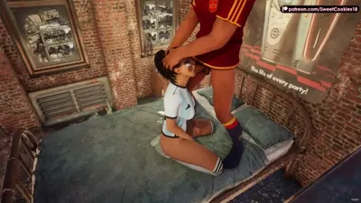 Argentinian Fan Gets Pounded by Spanish Stud - hentai porn - Hentai Video