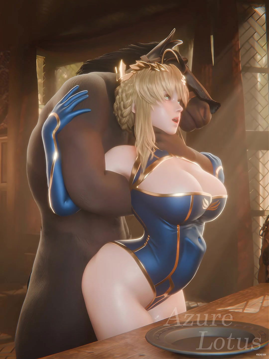 Artoria Lancer X Horse Man - hentai porn - Hentai Video