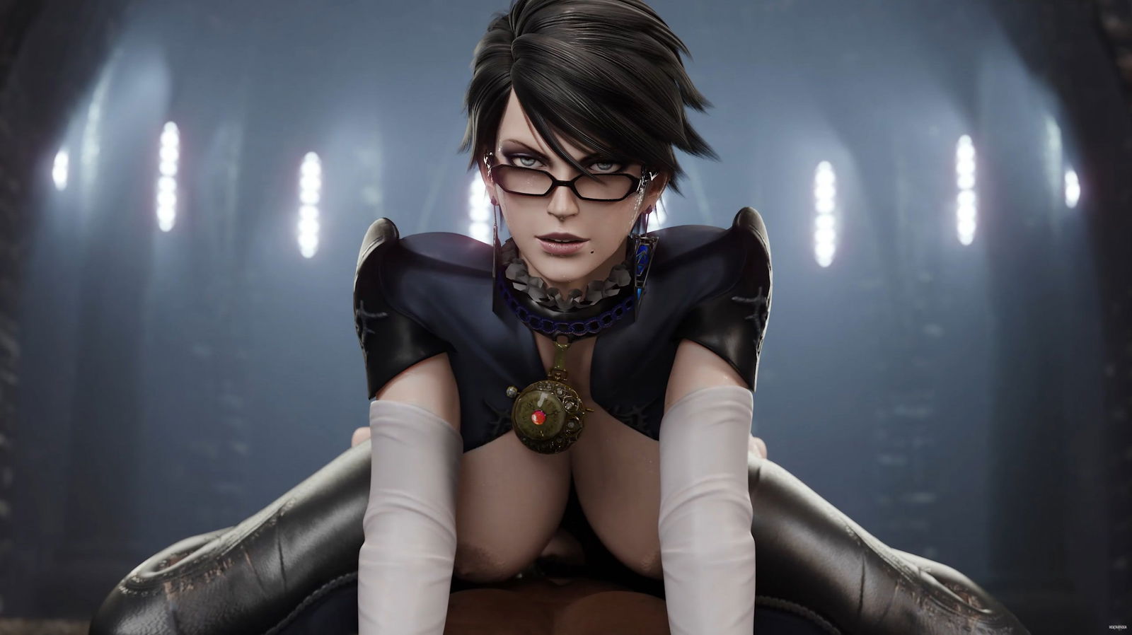 Bayonetta Cowgirl (Blacked) (AXEN) (4K60FPS) - hentai porno - Video Hentai