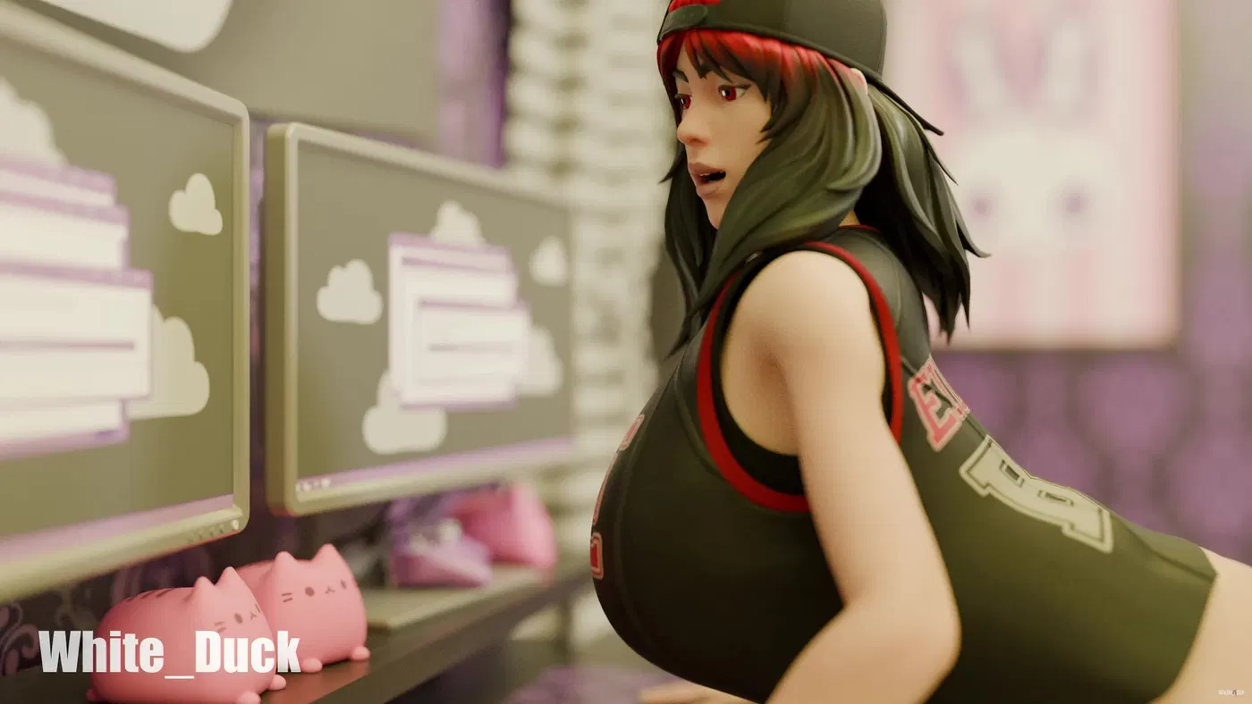Billie (Fortnite) works part-time as a computer technician - hentai porn - Hentai Video