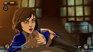 Biocock Intimate - إليزابيث من Bioshock تمارس الجنس حتى تصل إلى هزة الجماع التي تكسر حدود الواقع - hentai porn - Hentai Video