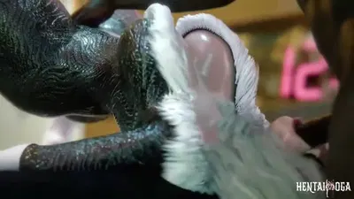 Black Cat deepthroated and huge cumshot - hentai porn - Hentai Video