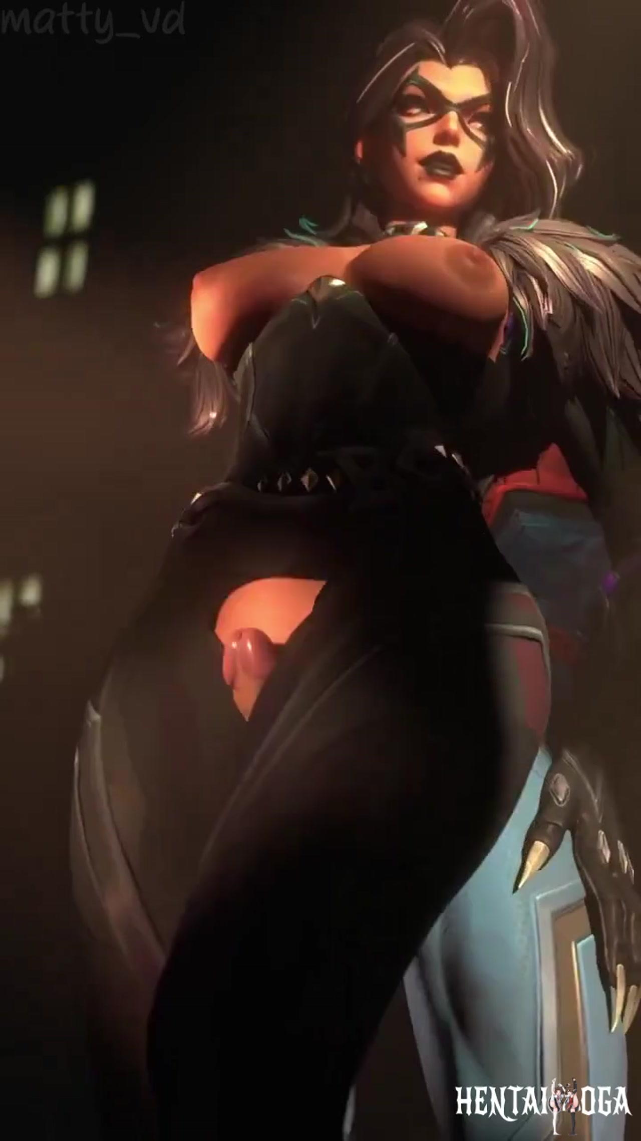 Black Cat giving Spidey a thighjob