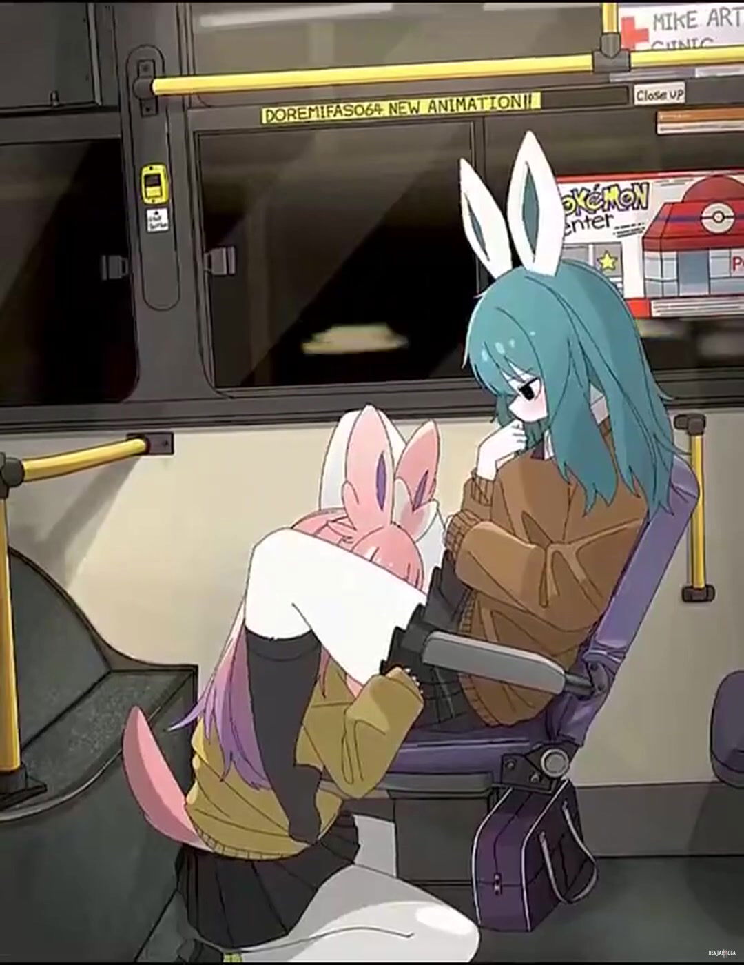 Bunnies on public transport (doremifaso64) - hentai porn - Hentai Video