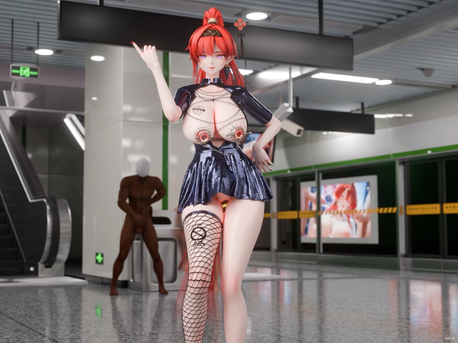 (C3) Yinlin Leather Miniskirt - hentai porn - Hentai Video