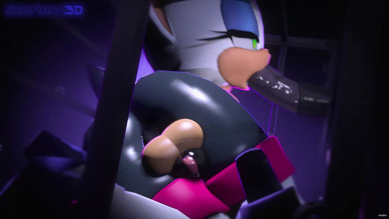 Caged Rouge Sucks Cock - hentai porn - Hentai Video