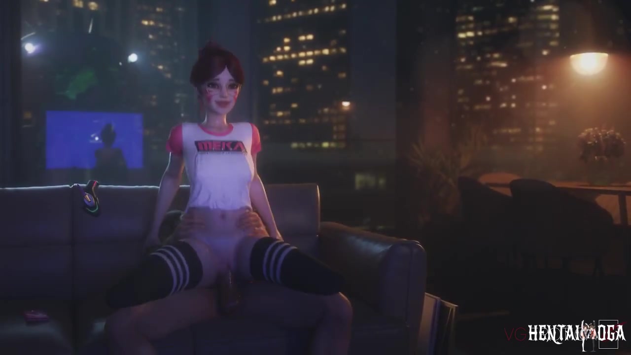 Chilling with D.va on the couch - hentai porn - Hentai Video