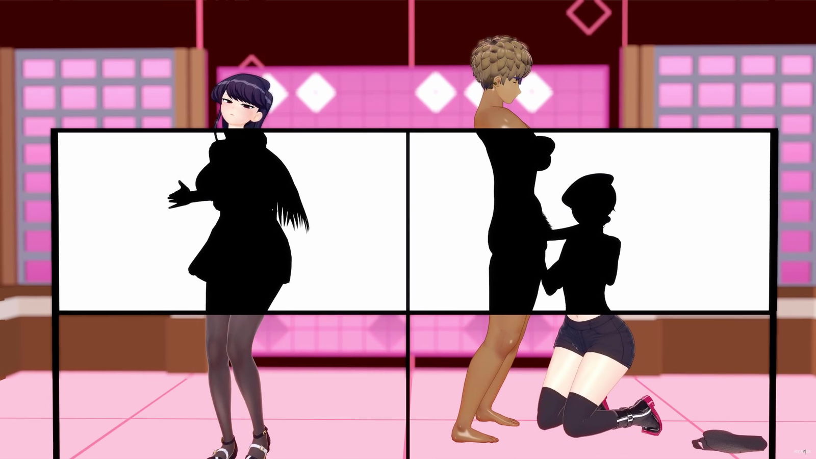 Curious - Komi Shouko x Komi Shuuko sex + dance (silhouette) - hentai porn - Hentai Video
