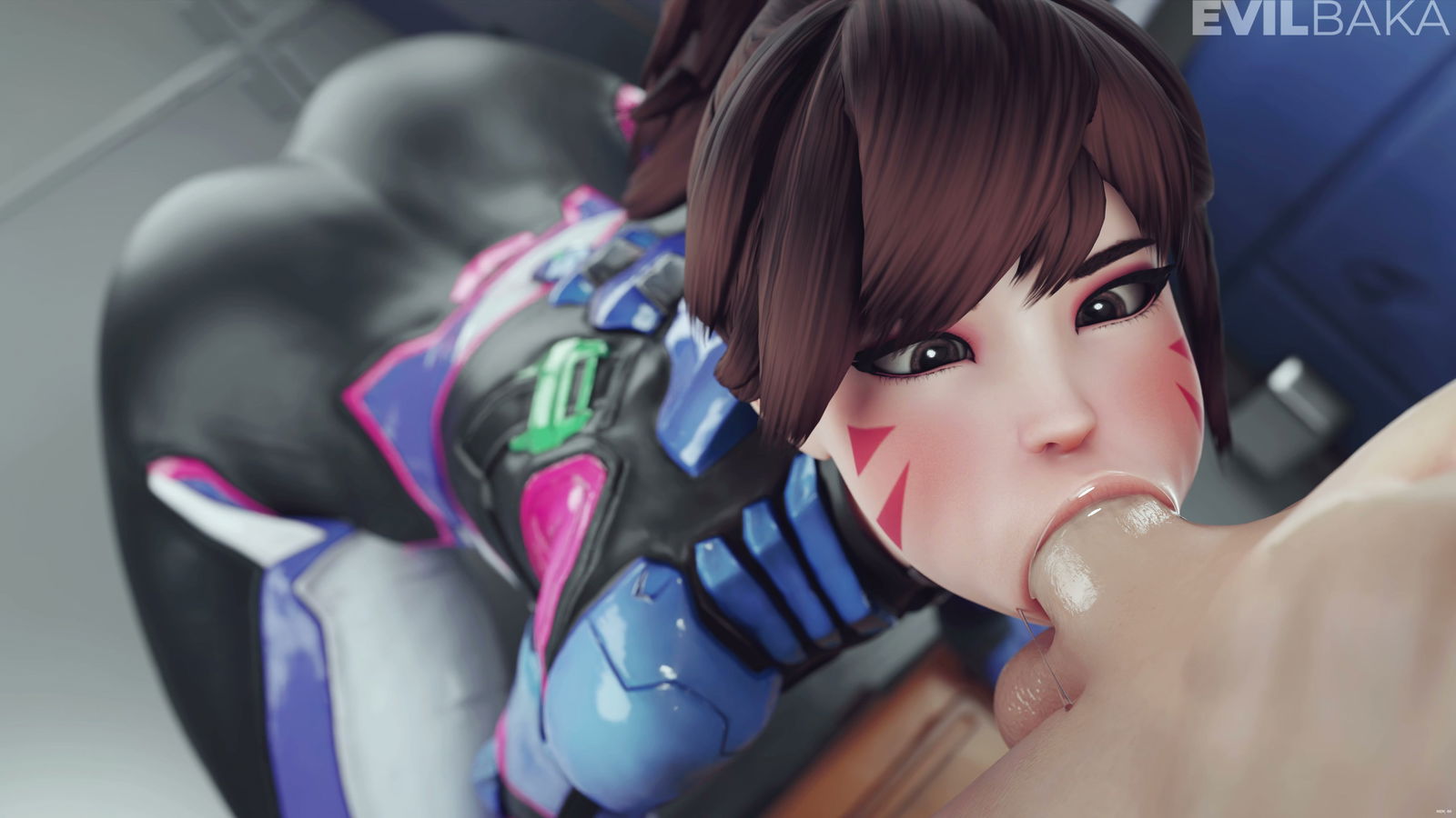 D.Va - Meka Debt (White)(Evilbaka)(4K60FPS) - hentai porn - Hentai Video