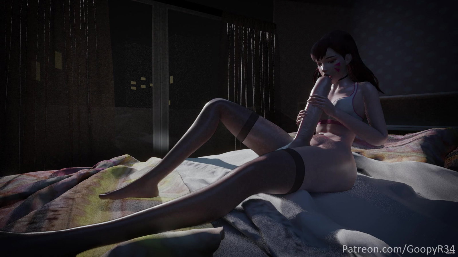 Dva: Tình yêu bản thân trong một đêm mưa - hentai porno - Video Hentai