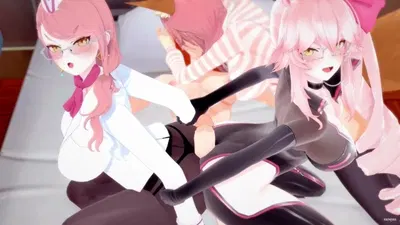 (FGO) Услуга «Тройная лиса» - хентай порно - Хентай Видео