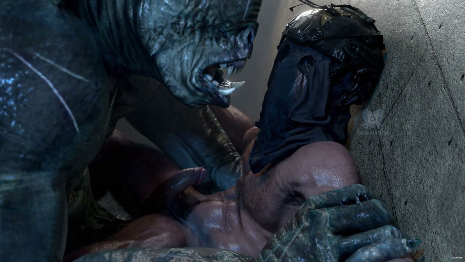 COMPLETO: Loop de Konig e Monser - porn hentai - V&iacute;deo Hentai