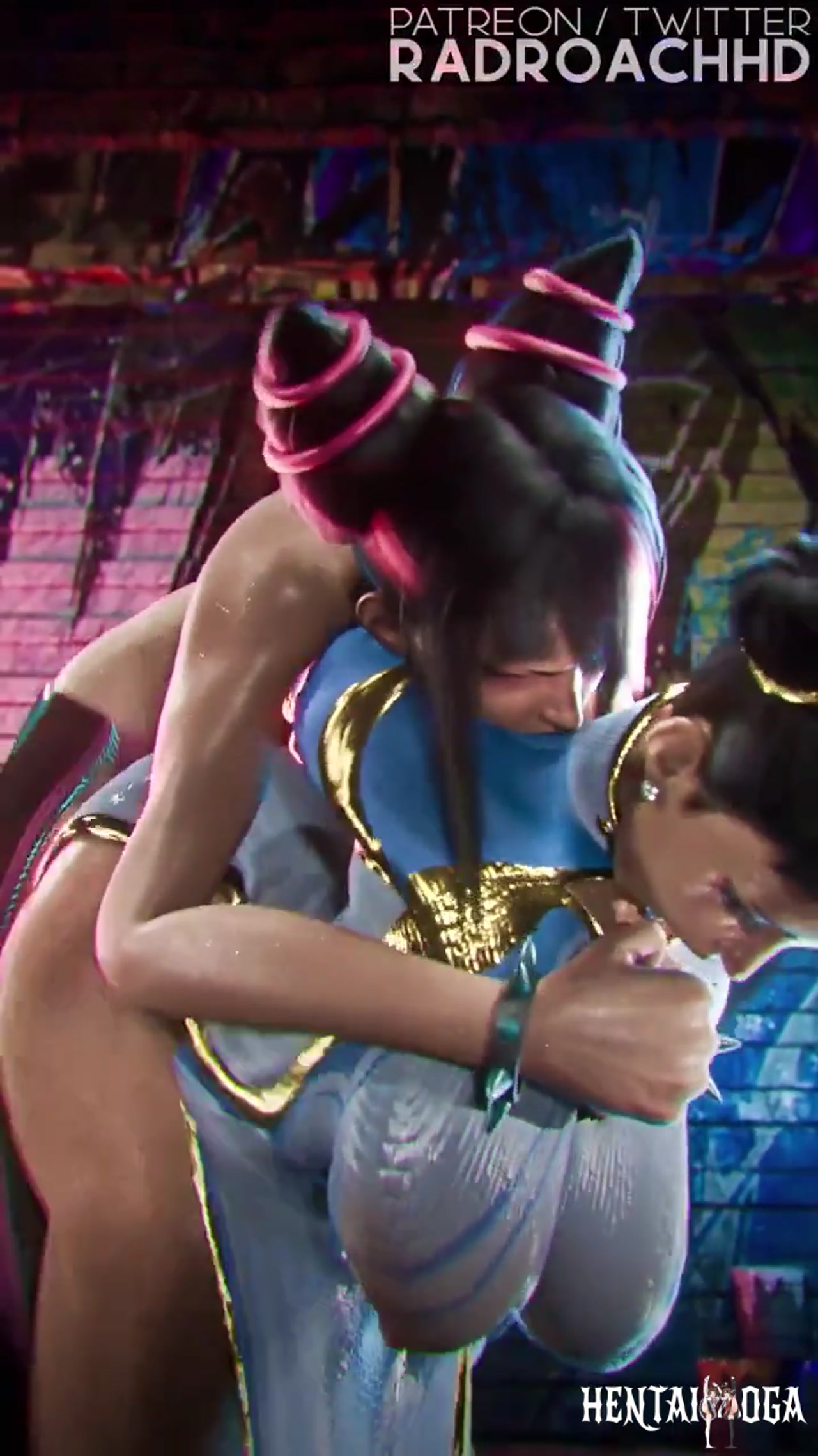Futa Juri thực hiện động t&aacute;c thighjob nhanh nhất tr&ecirc;n Chun-li - hentai porn - Hentai Video