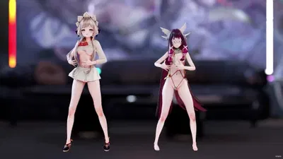 【Genshin MMD】Columbina & Sandrone - hentai porn - Hentai Video