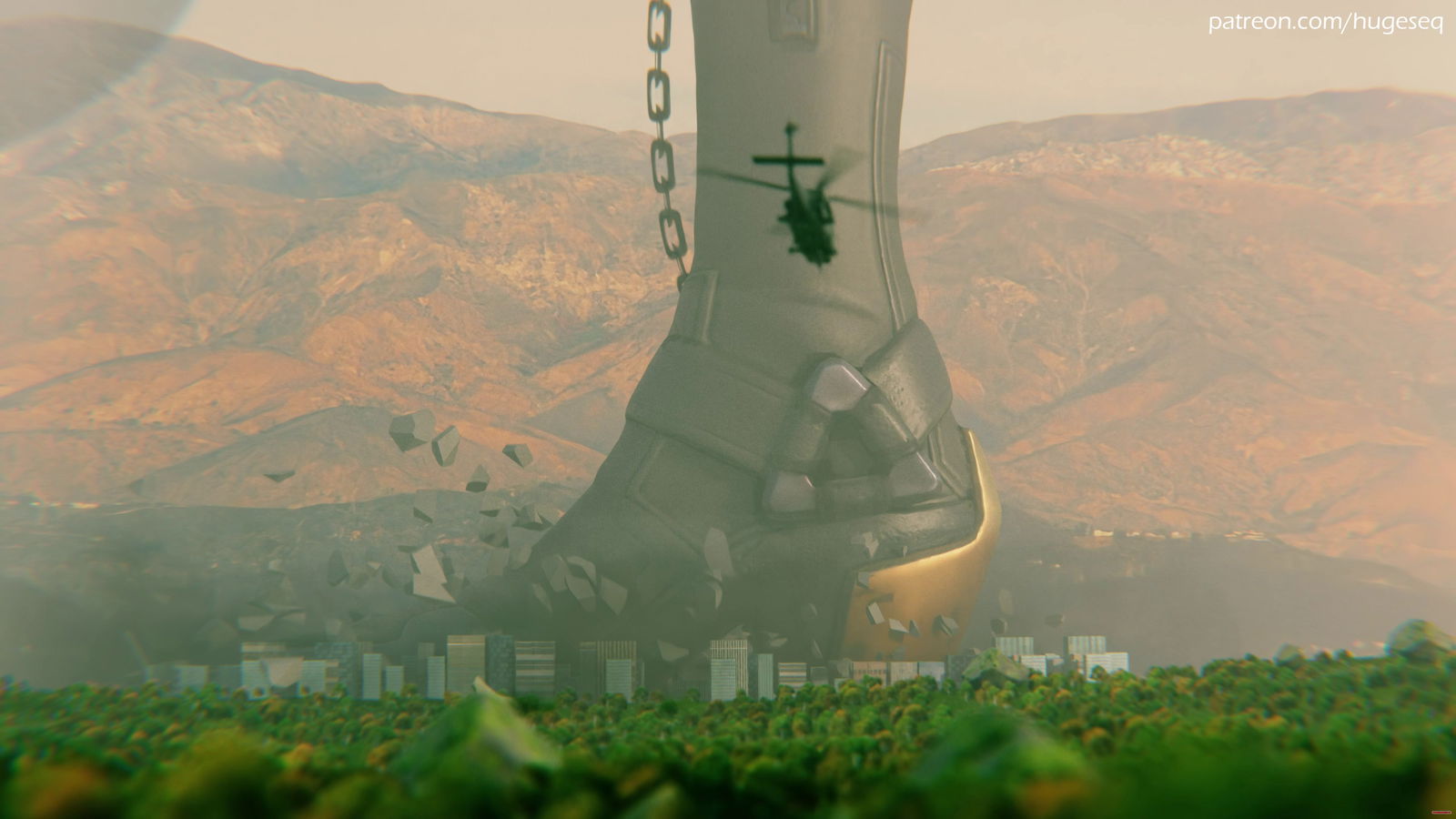 Giantess Ashe Walking on City - hentai porn - Hentai Video