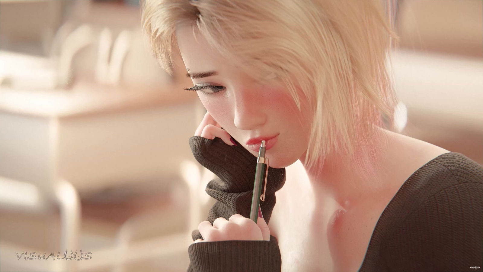 El aula aburrida de Gwen - hentai porno - Video Hentai