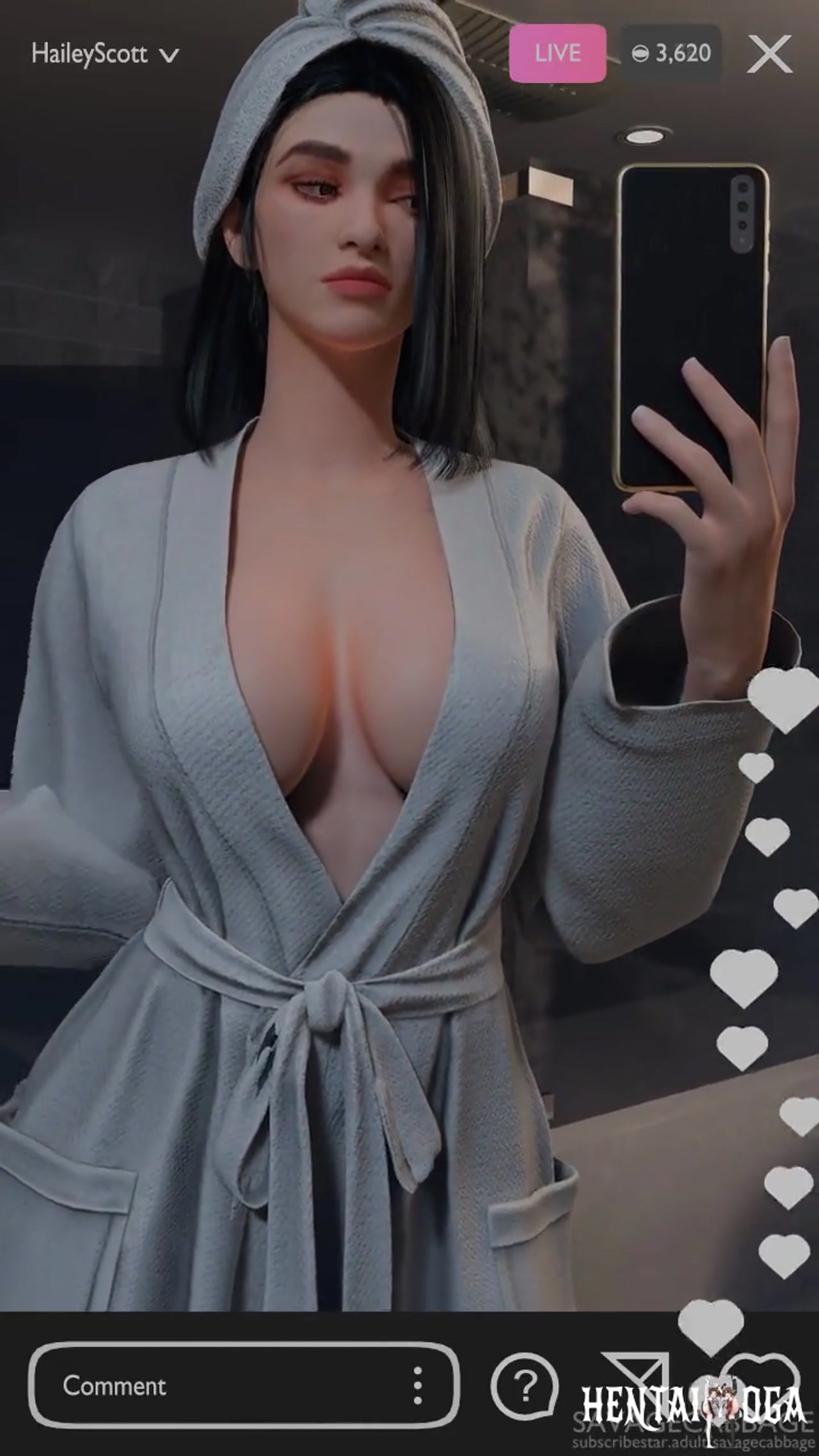 Hailey teasing live on stream
