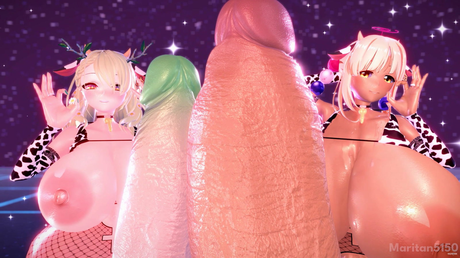 (Hololive) Ceres Fauna ❤ Tsukumo Sana - Baile hiperfuta - hentai porno - Video Hentai