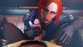 Допрос медоеда - Лелиана из Dragon Age сосет член по самые яйца - hentai porno - Video Hentai