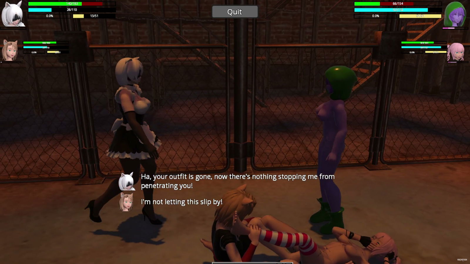 HRSL: Анора и Ария против Лили и Виолетты Стрит - хентай порно - Хентай Видео