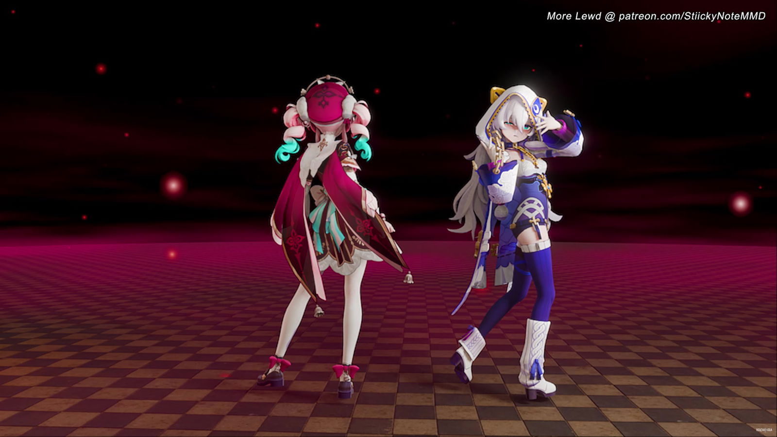 Hyacine &amp; Theresa ❤ HimeHina V【MMD】 - porn hentai - Vídeo Hentai